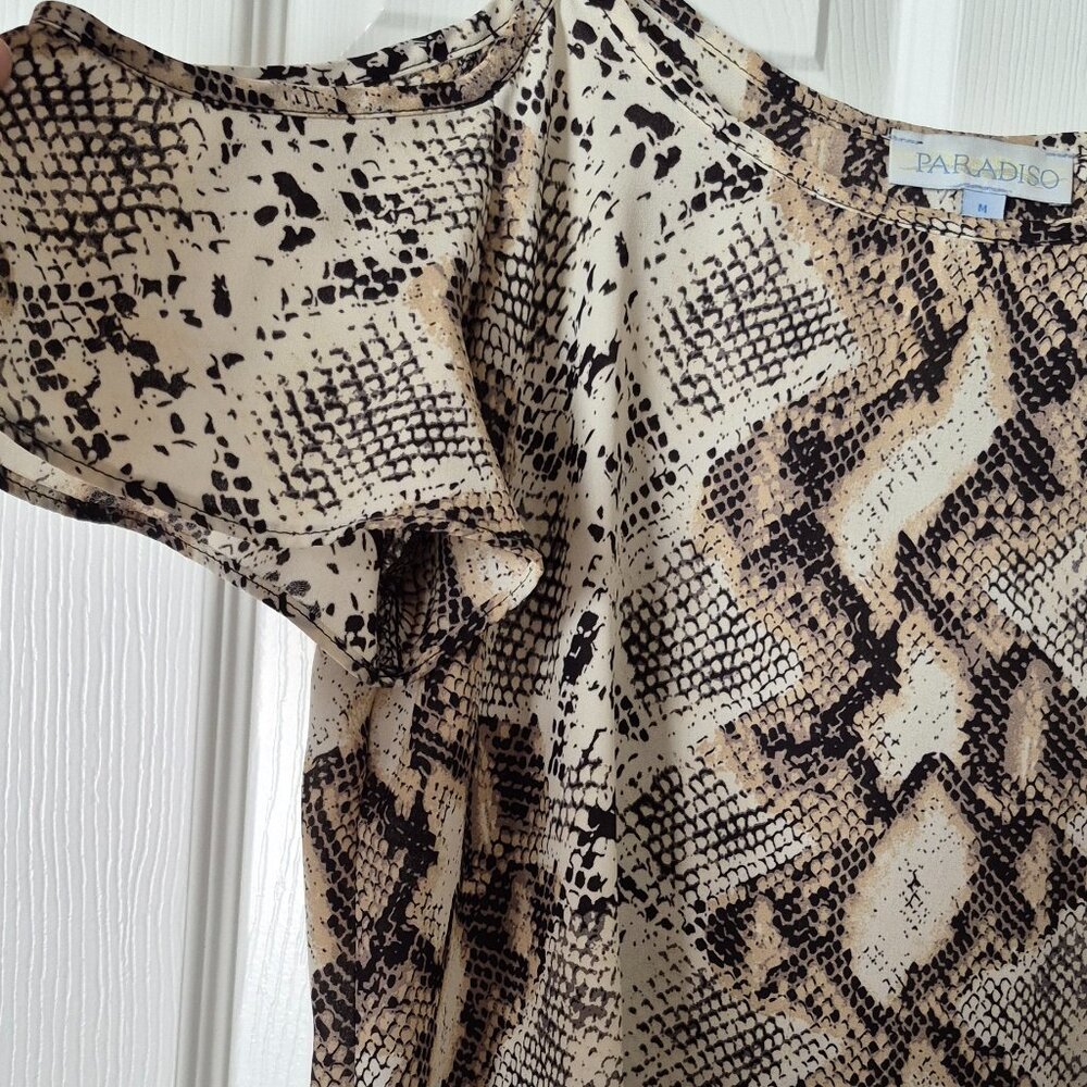 PARADISO Python Snakeskin Print T-Shirt - Picture 3 of 5